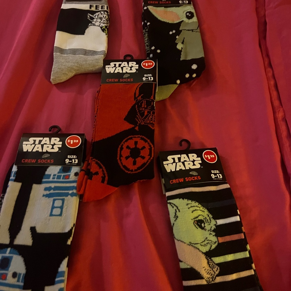 Star Wars Men's Casual Socks - Black, Red, Green, Blue